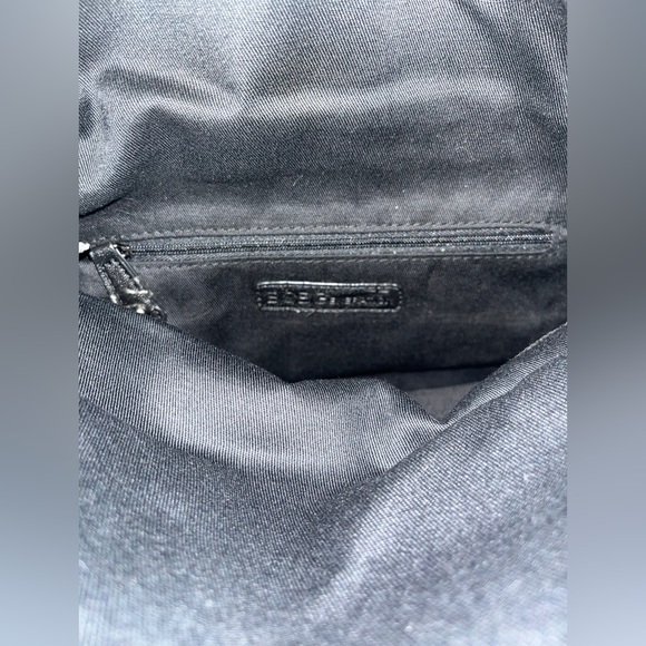 BCBGmaxazria White Glossy Sequined Styled Lazy Clutch in Animal Print Background - Picture 11 of 13